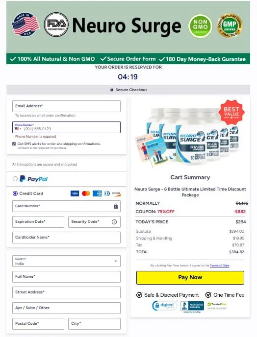 Neuro Surge Checkout